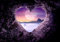 decomonkey Fototapete Vollmond Herz Nacht 400x280 cm XXL Tapete Wandbild Bild Fototapeten Tapeten Wandtapete Wandtapete Wand Schlafzimmer Wohnzimmer Stein Landschaft