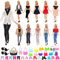 Miunana 6 Piezas Vestido Fashion Falda Mini Fiesta Ropas Casual + 23 Accesorios Estilo al Azar para 11.5 Pulgadas 28-30 CM Muñeca