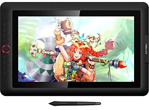 XP-PEN Artist 15.6 Pro Tablette Graphique à Ecran 15.6 Pouces Stylet Passif 8192 Niveaux de Sensibilité à la Pression avec 8 Raccourci et 1 Roulette Rouge - Professionnelle pour Dessin Digital