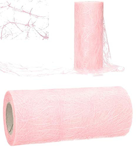 AmaCasa Tischläufer Sizoweb 20cm/25m Tischband Hochzeit Kommunion (Rosa)