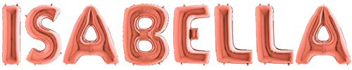 Toyland 40 ”-Rosengold-Ballons mit Buchstaben - Isabella- Top 10 der Namen von Babymädchen 2018