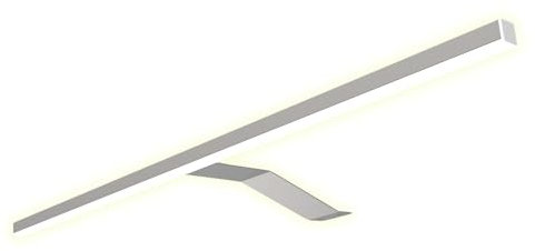 kalb Material für Möbel LED Kleiderschrankleuchte Aufbauleuchte Schrankbeleuchtung 1-4er SET chrom / silbergrau 600mm, Oberfläche:verchromt, Auswahl:1er Set warmweiss