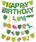 KtdaysB Dschungel-Geburtstag Party-Dekoration, Safari Jungle Animal Banner, Früher Papier Girlande Set, Waldthema Festival Party Dekoration