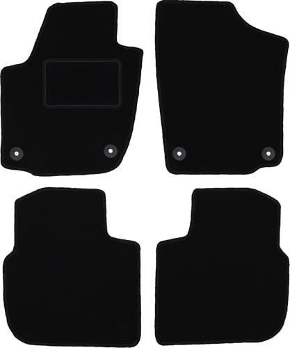Wielganizator Automatte – Passend für Skoda Rapid Liftback, Limousine, Spaceback, Kombi 2013-2019 – Velours – Autozubehör - Auto Fußmatten – Fußmatte Auto – 4-teilig - schwarz