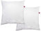 Abeil - Lot de 2 Oreillers Voluptueux 60 x 60 cm - Ferme - Enveloppe Microfibre Matelassée - - Lavable en Machine - Certifiés Oeko-Tex