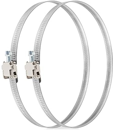 neverest® Profi Schlauchschellen 2 set Edelstahl Rohrschellen 160-200mm Schlauchschelle mit Schneckenantrieb Bandschelle Schlauchklemme für Trockner, Abluftschlauch, Aluflexschlauch