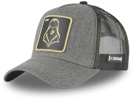 Capslab Assassin's Creed Kappe für Damen und Herren, Trucker-Kappe, verstellbar, Dunkelgrau / Schwarz, One size