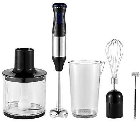 DISPRA Mano, Batidoras Mano 1000 W para Cocina, Juego Mano 5 En 1 con Batidor Picador Y Accesorios Jarra, Mezcla, Inmersión con Motor Cobre Resi