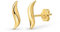 Amberta Allure Damen Kletterohrringe aus 9K Gelbgold Welle