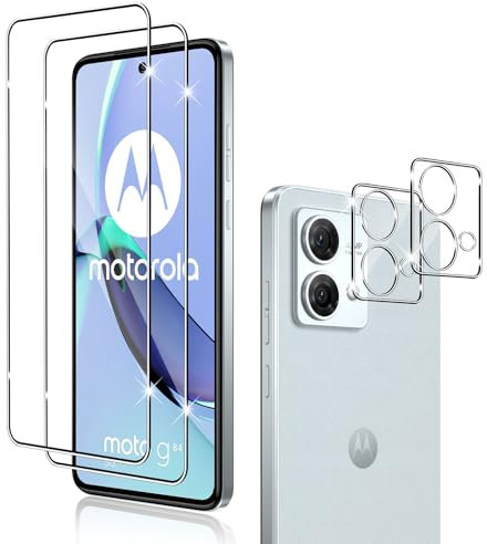 Holilo für Motorola Moto G84 5G für Panzerglas Schutzfolie und Kamera Schutzfolie [2+2 Stück],9H Härte Anti-Kratzen Anti-Blasenfrei Panzerfolie Schutzfolie Displayschutzfolie