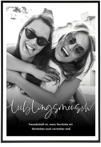 HEI Print Lieblingsmensch Geschenk zum Geburtstag - Geburtstagsgeschenk für deinen Herzensmenschen, beste Freundin, Freundinnen, personalisiertes Poster mit Definition, ohne Rahmen (Lieblingsmensch)
