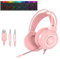 SAMTEK M10 Gaming Headset RED LED Wired Headphones Flexible Over-Ear Comfort Headphone with Noise Canceling Mic & In-Volume Control for PC Xbox OnePS4 Laptop Mac Smart Phone