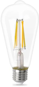 BENEXMART Matter Smart Glühbirnen, E27 Smart RGB Glühbirnen, 7 W Smart WiFi Filament Glühbirne mit Materie kompatibel mit Alexa Google Home, Smart Light Lampe mit App & Sprachsteuerung 220 V, CE