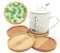 Lot de 4 Dessous de Verre en Mosaïque de Bambou - Plateaux de Base Vierges pour Travaux Manuels, Fournitures de Mosaïque