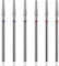 YUXIANLB 6 PCS Nail Drill Bits Set, Tapered Barrel Cuticle Bits for Nail Drill, 3/32“ Shank Electric Bit for Nail Prep Remove Cuticle Dead Skin Manicure Pedicure Tools (Fine & Medium)