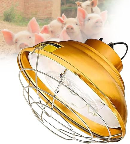 SACLMD Chauffage Infrarouge pour Poulets,Lampes chauffantes pour volaille,Lampe chauffante pour poulailler,Chauffage étanche de Grande Taille pour poulailler