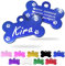 Ibera gifts - Hundemarke mit Gravur und personalisierte Hundemarke in Knochenform für kleine bis mittelgroße Hunde und Katzen (Blau, Pfoten)