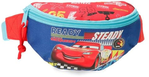 Disney Joumma Cars Lets Race Trousse d'école, fabriquée en polyester, idéale pour transporter des pièces, des cartes et des petits accessoires., rouge, Sac banane