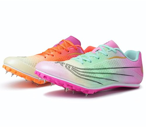 BLBK Spikes - Zapatillas de Atletismo para Hombre de Media Distancia, 7 uñas, Unisex, con Tacos y Sprint, Mezcla de Colores., 40 EU