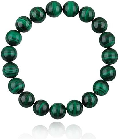 8mm Malachit Armbänder Handgemachte Yoga Stretch Elastisches Armband Naturstein Kristall Optimistische Heilkraft Energie Geschenke für Frauen Männer