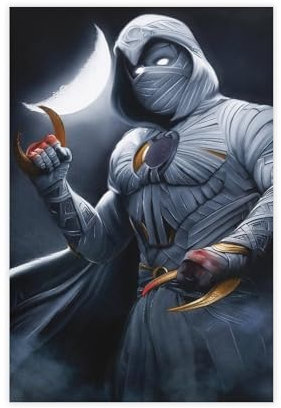 Mnyuein Moon Knight TV Series Posters Leinwand Poster Wandkunst Dekordruck Bild Gemälde Für Wohnzimmer Schlafzimmer Dekoration Unframe: 12x18inch(30x45cm)