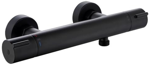 GOTHERN G31003 Thermostat für 1 Funktion Dusche Thermostat mit 38 °C Sicherheitstaste (Schwarz)