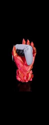 Support de Manette Crystal Rouge pour PS5, Design Géométrique, Présentoir de Collection