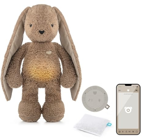 myHummy Bunny braun DUO Kuscheltier mit App — Schlaflieder & Herzschlag-Vibration