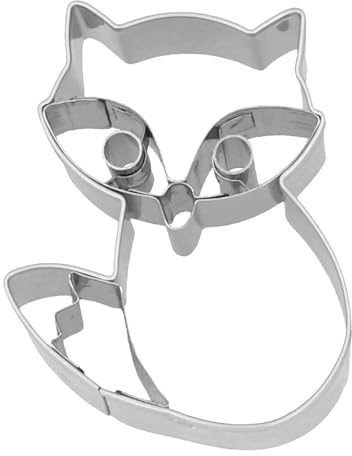Ausstechform Fuchs – Birkmann – silber, 6 cm, Edelstahl, mit Innenprägung, detailreiches Waldtier-Motiv, langlebig & spülmaschinengeeignet, ideal für Kekse, Plätzchenausstecher Fuchs & Herbstgebäck