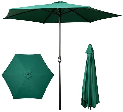 Samuel ALEXANDER 2.7m Havana Garden Patio umbrella Parasol with Crank Handle in Green