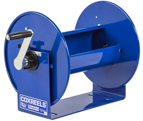 Coxreels 117-4-225 Compact Hand Crank Steel Hose Reel - 4,000 PSI - Holds 1/2 x 225 Inch Length - Suitable for Air Compressor, Garden, Pressure Washer, Electric Hoses - Hose Not Included - Made in USA