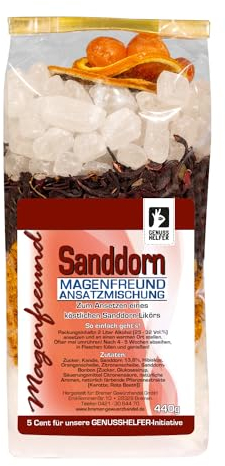Bremer Gewürzhandel Magenfreund Ansatzmischung Sanddorn, ohne künstliche Zutaten, Likör selber machen, Sanddornlikör, 480g