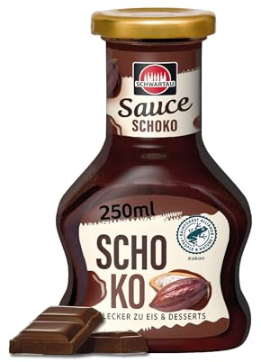 Schwartau Dessert Sauce Schokolade, zum Verfeinern von Desserts und Eis, 250ml