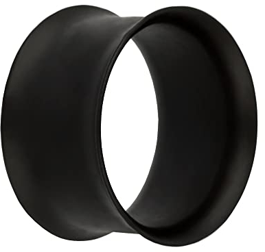 Treuheld Flesh Tunnel - Double Flare - Schwarz - Matt 12 mm