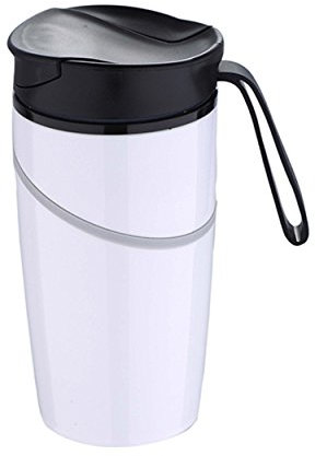 Bergner BG-5969 Thermobecher 350 ml Coffee to Go Reisebecher (Isolierbecher, Trinkbecher, Weiß)