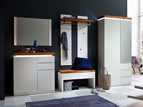 möbelando Garderobe komplett Set Flurgarderobe Hängegarderobe Dielengarderobe Lisa I