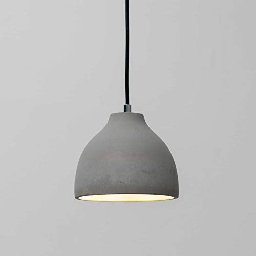 Exo Kosilum - Lámpara colgante de hormigón, cemento color gris, IP20, clase energética: compatible con A, B, C, D, E, 220-230 V, 50 - 60 Hz, 1 bombilla de 60 W máximo