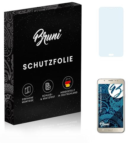 Bruni Protecteur d'écran compatible avec Samsung Galaxy J7 (2016) Film Protecteur, cristal clair Écran protecteur (2X)