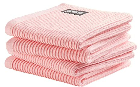 DDDDD, Spültücher, Basic, Küchenzubehör, Spüllappen, Putztücher, Baumwolle, Pastel Rosa, 4 Stück