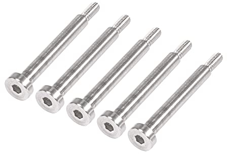 sourcing map 5Stk. 304Edelstahl Innensechskant Schulter Bolzen 5mm Dmr. 35mm Länge M4 Gewinde de