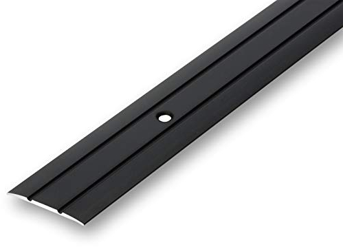 (10,66 EUR/m) Übergangsprofil 38 x 1000 mm schwarz zum Schrauben flach Nahtdeckprofil Dehnungsfugenprofil Abdeckleiste Übergangsleiste