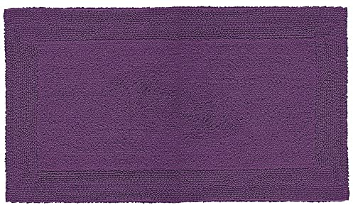 Batex Badteppich Duo-Flor Pflaume ca 55X65cm Badematte Badezimmerteppich Badgarnitur Badvorleger Duschmatte