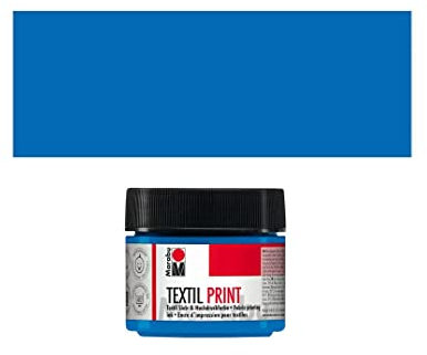 CREATIV DISCOUNT Textil Print/Stoffdruck/Siebdruckfarbe, 100ml, Primärcyan
