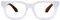 Zeelool Dicke, rechteckige blaue lichtblockierende Brille für Herren, Retro-Holzarm, Acetat, Brille Diana FP0427-01, Fp0427-01 Weiß, Medium