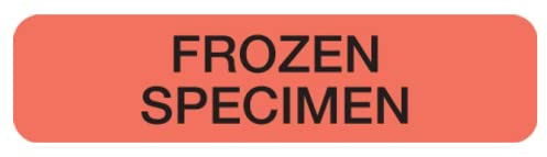 Doctor Stuff Frozen Specimen Labels for Laboratory Tube and Vial Storage, 1-1/4 x 5/16, Fluorescent Red/Black, Permanent Adhesive, 250 Labels/Box