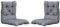 Chicreat Set mit 2 Sitzkissen 98 x 50 x 8 cm, Hellgrau