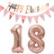 Palloncini 18° Compleanno Decorazione Rosegold - Ghirlanda Happy Birthday, Catena 40 Numeri 18 - Decorazione Ragazze (18)