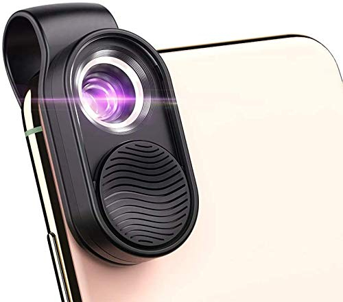 YIDOBLO Microscopio digitale portatile tascabile con lente ottica HD, con clip universale, compatibile con il 98% dello smartphone