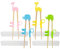 WiDream 4 Pares Palillos para Niños, Animales Aprendiendo Palillos, Palillos de Entrenamiento, Precioso, Con Caja de Almacenamiento, Adecuado pequeños y principiantes.