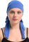 Bamboo and Cotton Chemo Headwear Hair Loss Fitted Pre-Tied Bandana (Blau)